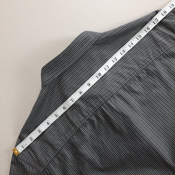 Perry Ellis Grey Striped Casual Dress Shirt - Picture 5 of 16